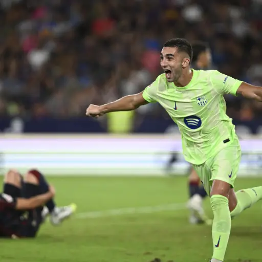 Celebración de Ferran Torres ante el Levante - EFE