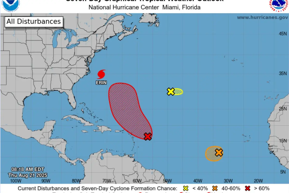 Huracán Erin en el Atlántico, EFE