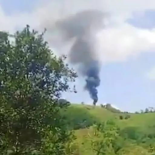 Con un dron, derriban helicóptero de la Policía de Colombia ,Red social X