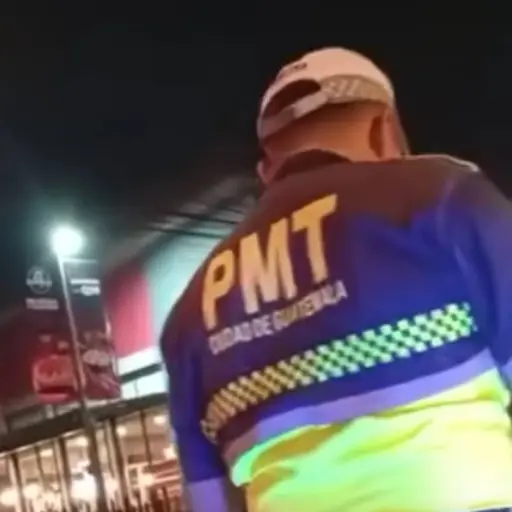 Motorista multado en zona 5. ,Captura de pantalla video Facebook.