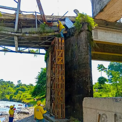 Avanzan los trabajos en el puente Mocá. ,CIV
