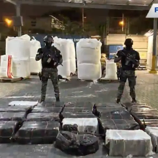 Ecuador decomisó cerca de una tonelada de cocaína oculta en un contenedor con productos de exportación, procedente de Guatemala ,Captura de pantalla