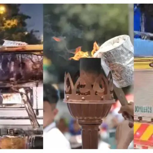 Incidentes durante traslado de antorchas el 14 de septiembre de 2025. ,