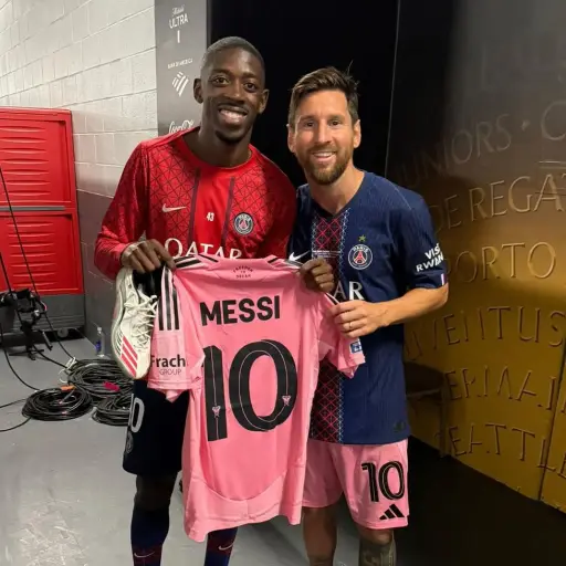 Dembélé y Messi durante el Mundial de Clubes 2025 - instagram @o.dembele7