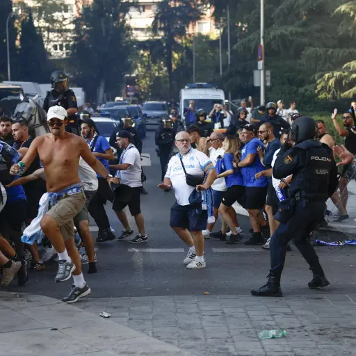 Ultras del Marsella desatan el caos en Madrid - EFE