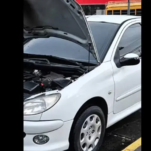 El automóvil se prendió en llamas en un sector de la zona 9. ,PMT capitalina/Montejo