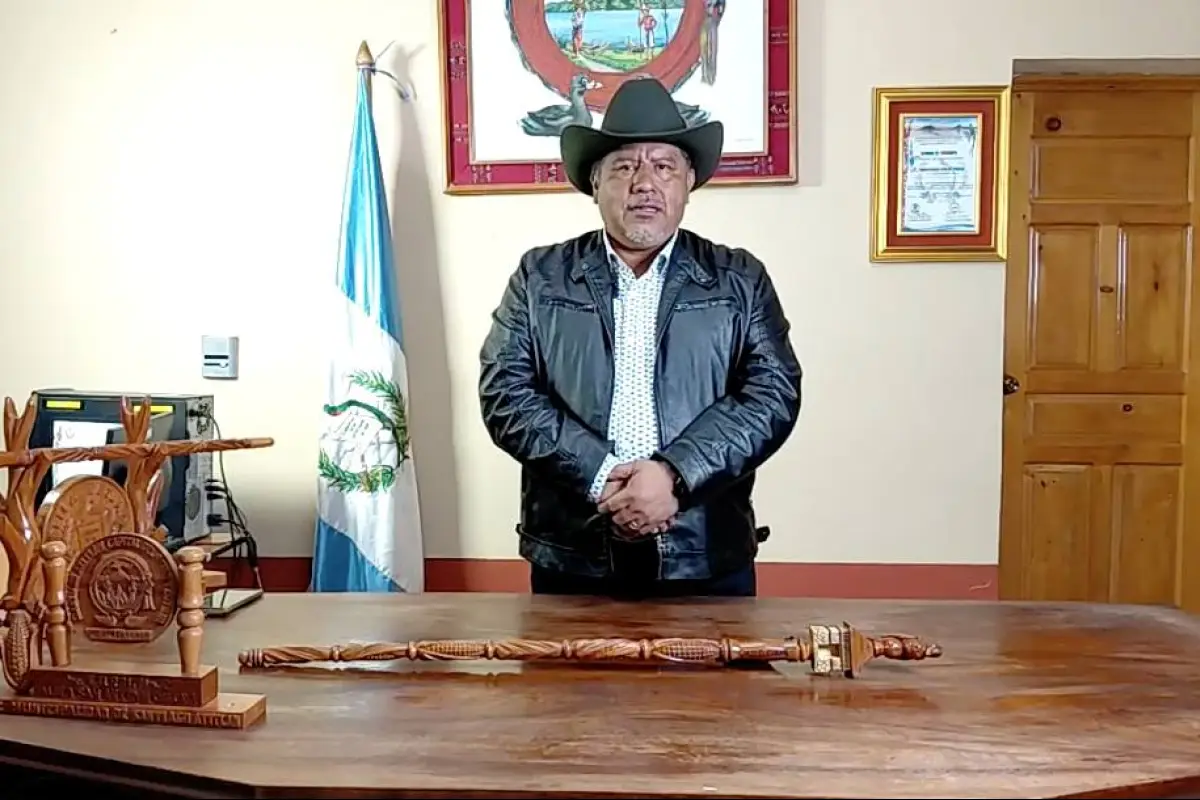 El alcalde de Santiago Atitlán, Francisco Coché., Municipalidad de Santiago Atitlán