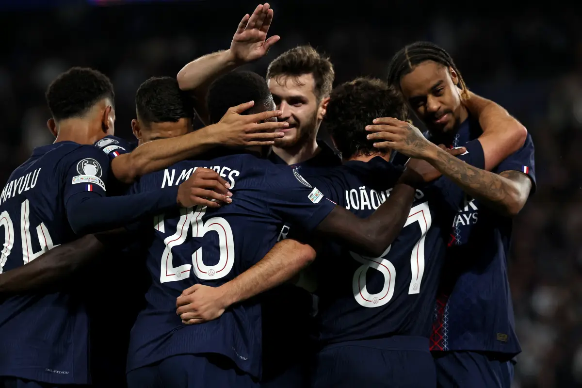 Celebración del PSG ante Atalanta - Champions League