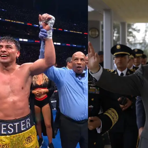 Presidente Arévalo felicita a Lester Martínez tras su pelea - RR.SS