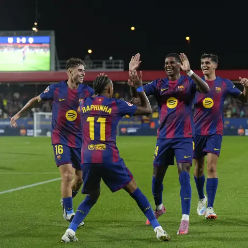 Celebración del Barcelona ante el Valencia - EFE