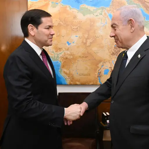 Rubio y Netanyahu tuvieron un encuentro previo a realizar una reuda de prensa. ,Gobierno de Israel / EFE