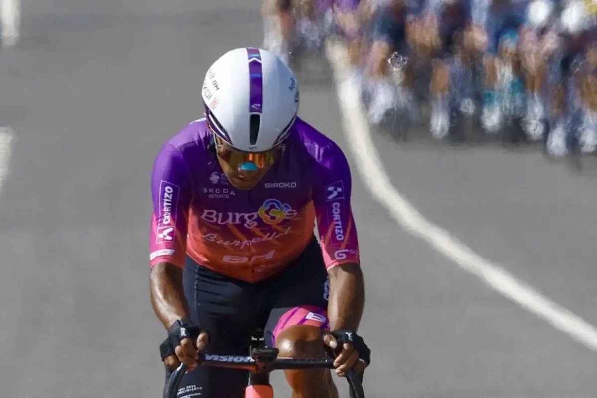 Sergio Chumil durante la etapa 19 de la Vuelta a España 