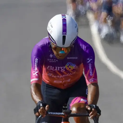 Sergio Chumil durante la etapa 19 de la Vuelta a España 