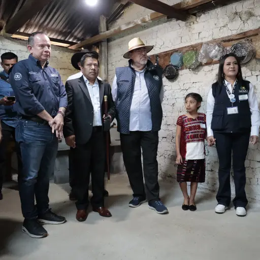 El Presidente, Bernardo Arévalo, participó en la declaración del cuarto municipio libre de pisos de tierra. ,Foto SCSP