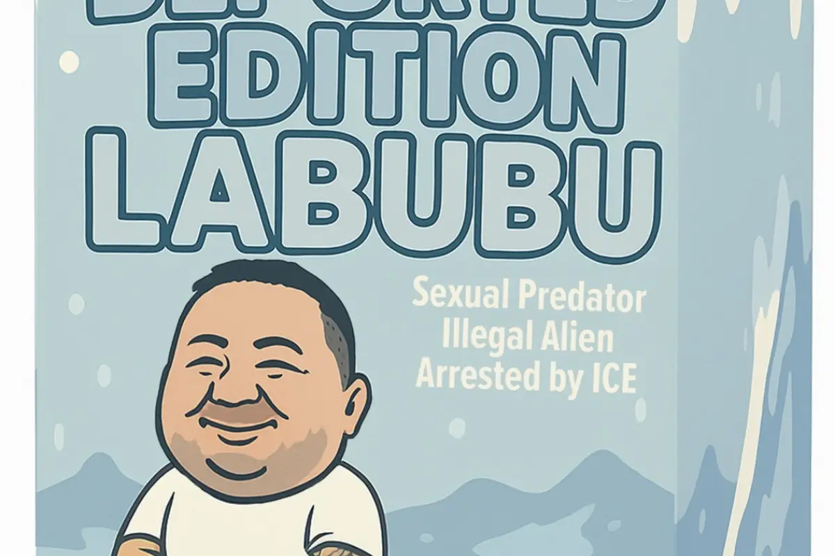 Imagen tomada de la cuenta oficial @WhiteHouse en la red social X donde se observa una ilustración de un muñeco Labubu inspirado en un migrante deportado. , Foto EFE/@whitehouse