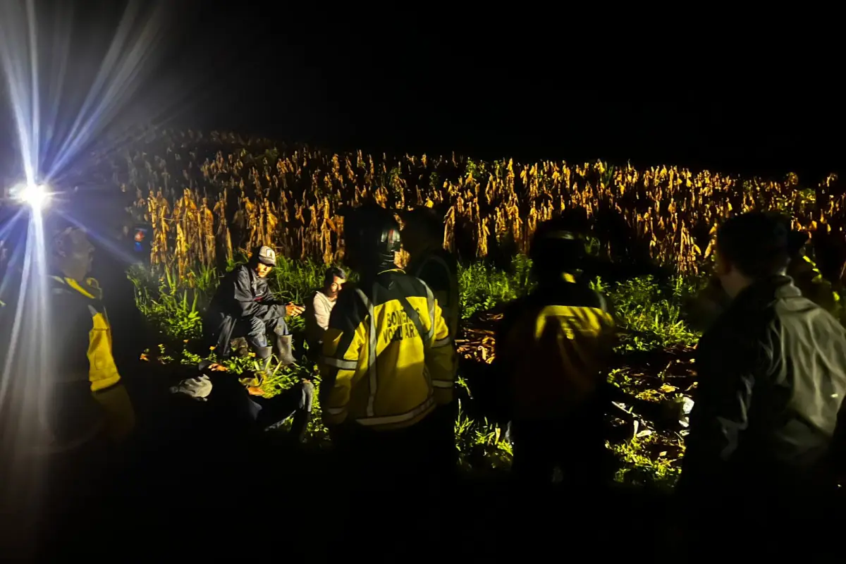 En esta área fue hallado el cuerpo de la mujer arrastrada por el río en Escuintla., Bomberos Voluntarios