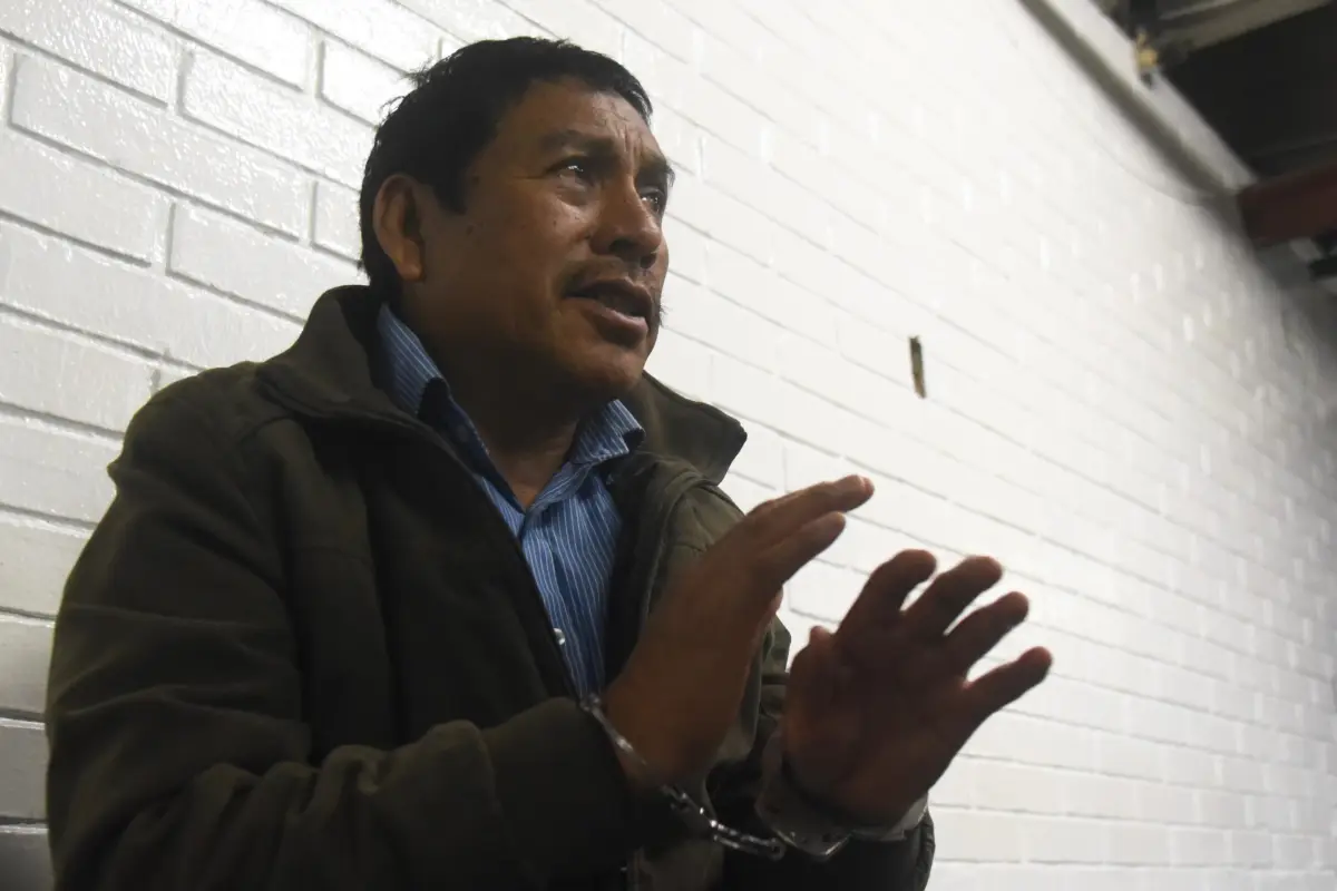 El exlíder indígena de Sololá, Esteban Toc, en Tribunales previo a una audiencia el viernes 5 de septiembre., Omar Solís/Emisoras Unidas