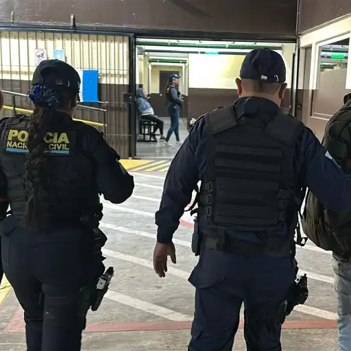 Los sindicados fueron trasladados a la torre de tribunales.  ,PNC