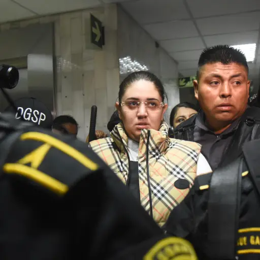 María Fernanda Bonilla, implicada en el crimen contra Melisa Palacios, a su ingreso a Tribunales. ,Omar Solís/Emisoras Unidas