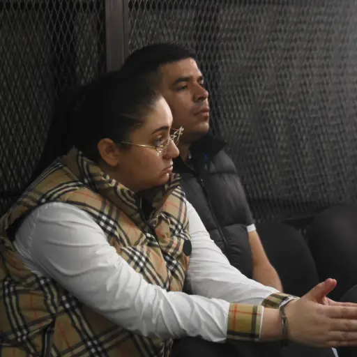 María Fernanda Bonilla y José Luis Marroquín, implicados en el crimen contra Melisa Palacios, comparecen a audiencia en el Juzgado de Mayor Riesgo C el martes 2 de septiembre. ,Omar Solís/Emisoras Unidas