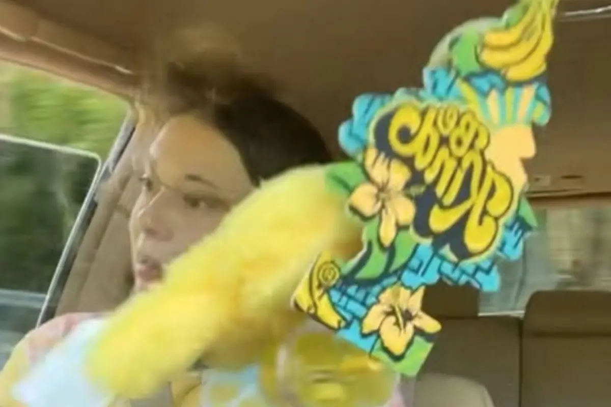 Mujer graba su propio accidente , Captura de pantalla video Tiktok.