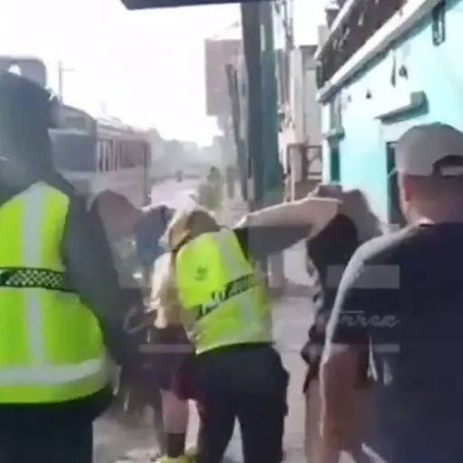 Escándalo en Villa Nueva. ,Captura de pantalla video X.