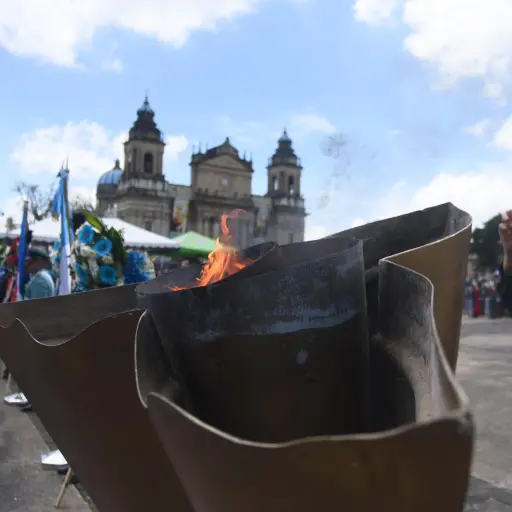 El encendido del fuego patrio se realizó como parte de la conmemoración de la Independencia de Guatemala. ,Omar Solís/Emisoras Unidas