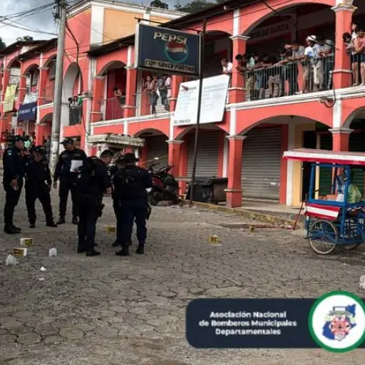 El asalto al camión de traslado de valores ocurrió en las afueras de una agencia bancaria. ,Bomberos Municipales Departamentales