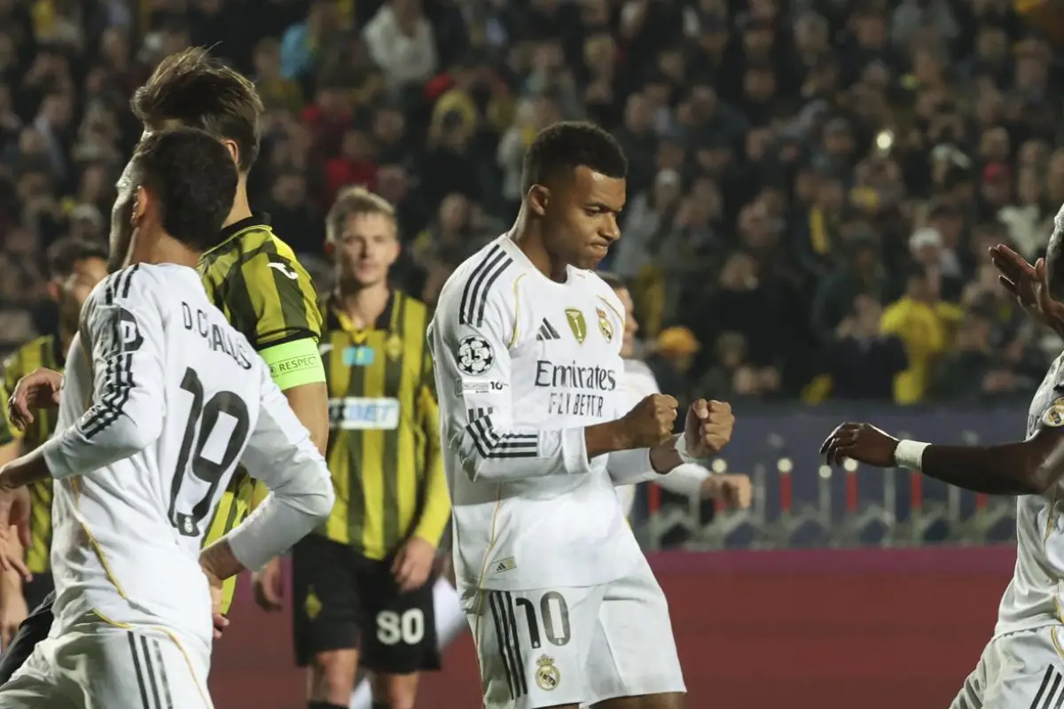 Celebración del Real Madrid ante el Kairat Almaty - EFE
