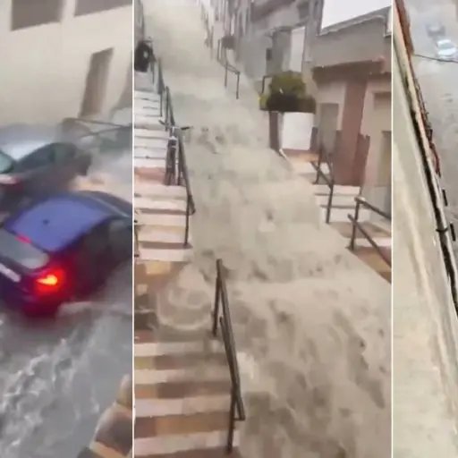 Lluvias torrenciales en España ,Capturas de pantalla de la red social X