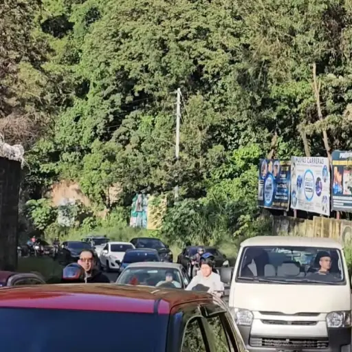 Tramo donde se registró el derrumbe en Km. 11.5 entre Boca del Monte y avenida Hincapié.  ,PMT de Villa Canales