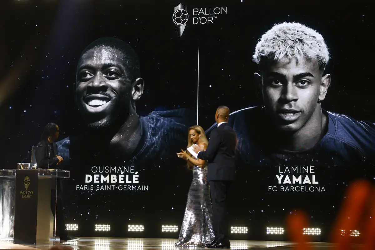 Ousmane Dembélé y Lamine Yamal fueron los dos finalistas en la entrega del Balón de Oro 2025