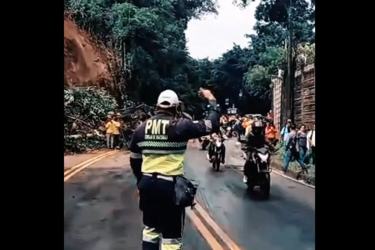 Derrumbe en avenida Hincapié., PMT capitalina/Montejo