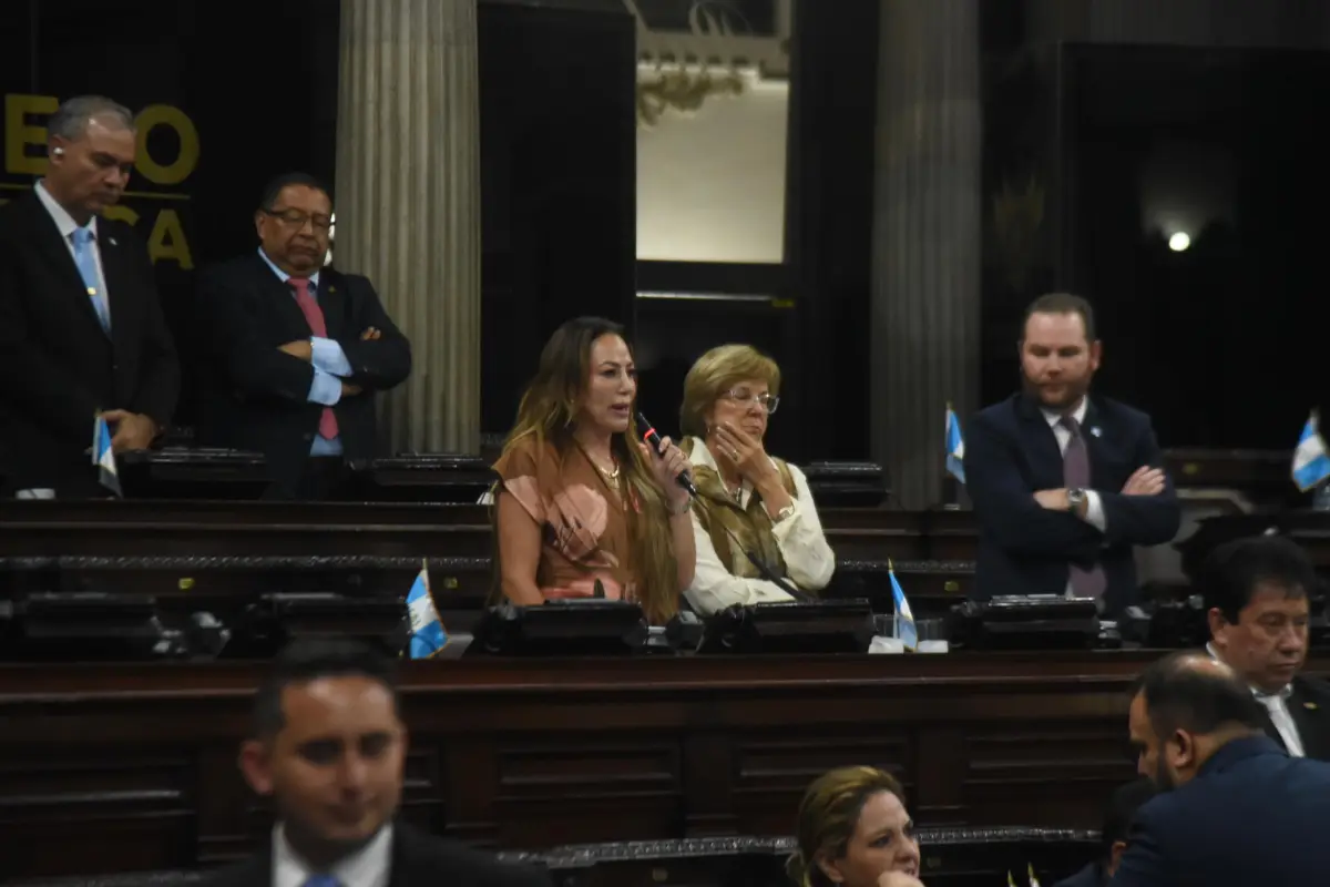 La diputada Nadia de León presentó la moción en el Congreso., Foto Omar Solís