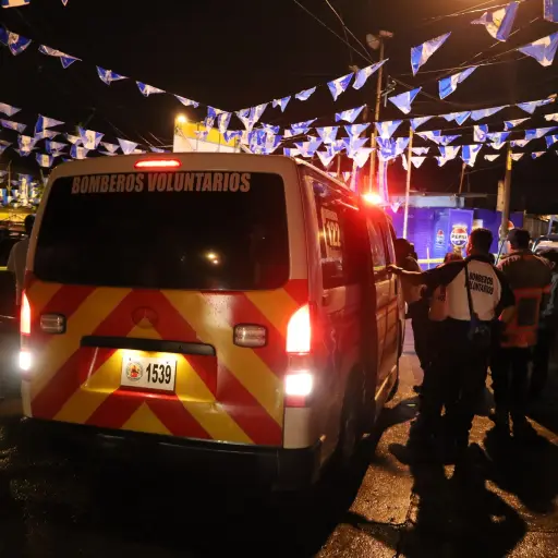 El lugar del ataque armado en la zona 7. ,Bomberos Voluntarios