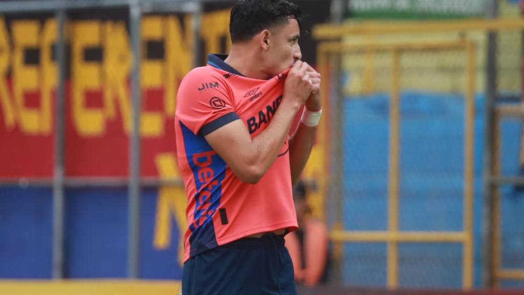 Celebración de José Carlos Martínez ante Marquense | Alex Meoño