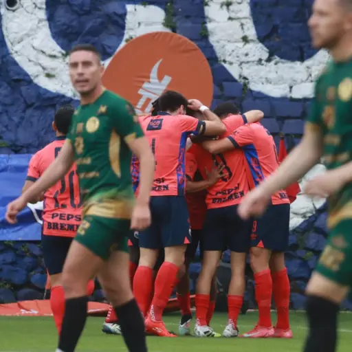 Celebración de Municipal ante el Deportivo Marquense - Alex Meoño