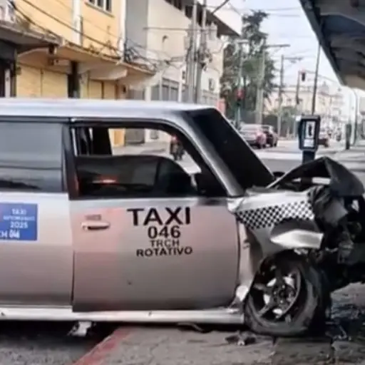 El accidente afectó a los usuarios de un taxi rotativo que circulaba por el sector. ,Captura de pantalla. 
