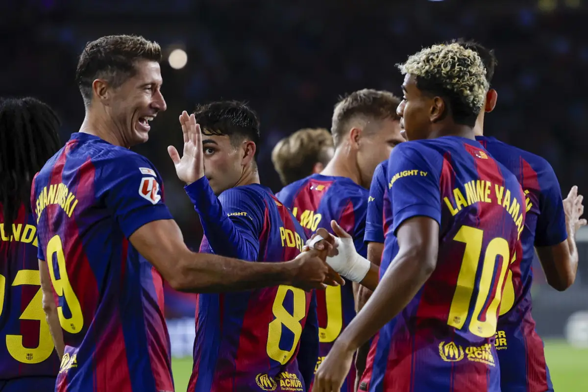 Celebración del FC Barcelona ante la Real Sociedad - EFE