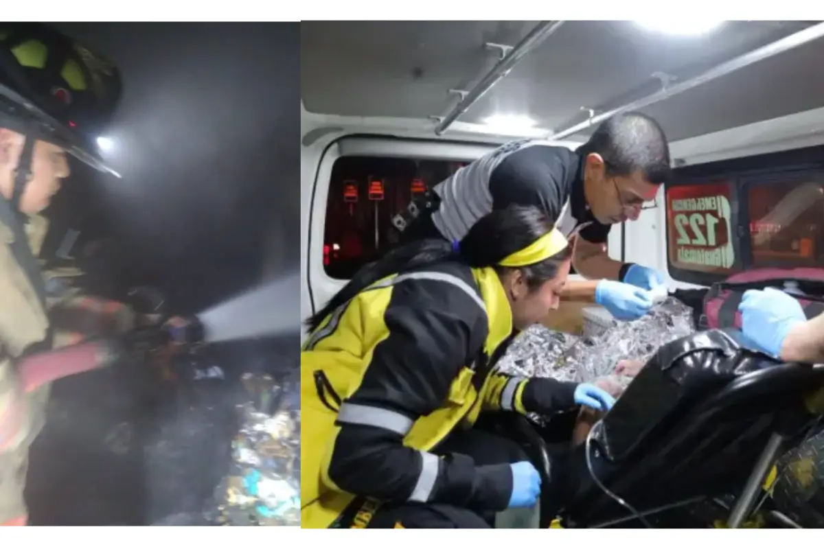 Los heridos tras la explosión fueron trasladados hacia el hospital Roosevelt., 