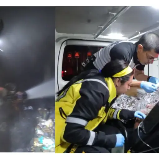 Los heridos tras la explosión fueron trasladados hacia el hospital Roosevelt. ,