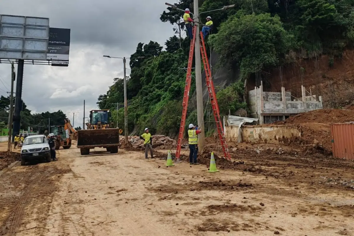 Kilómetro 24 de la CA-1, carretera a El Salvador., Foto Conred