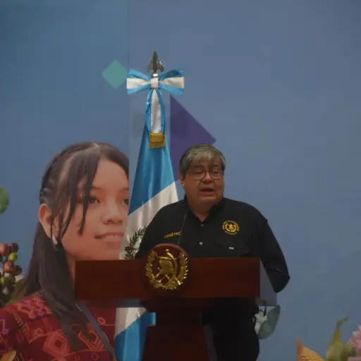 El ministro de Gobernación, Francisco Jiménez, en la conferencia 