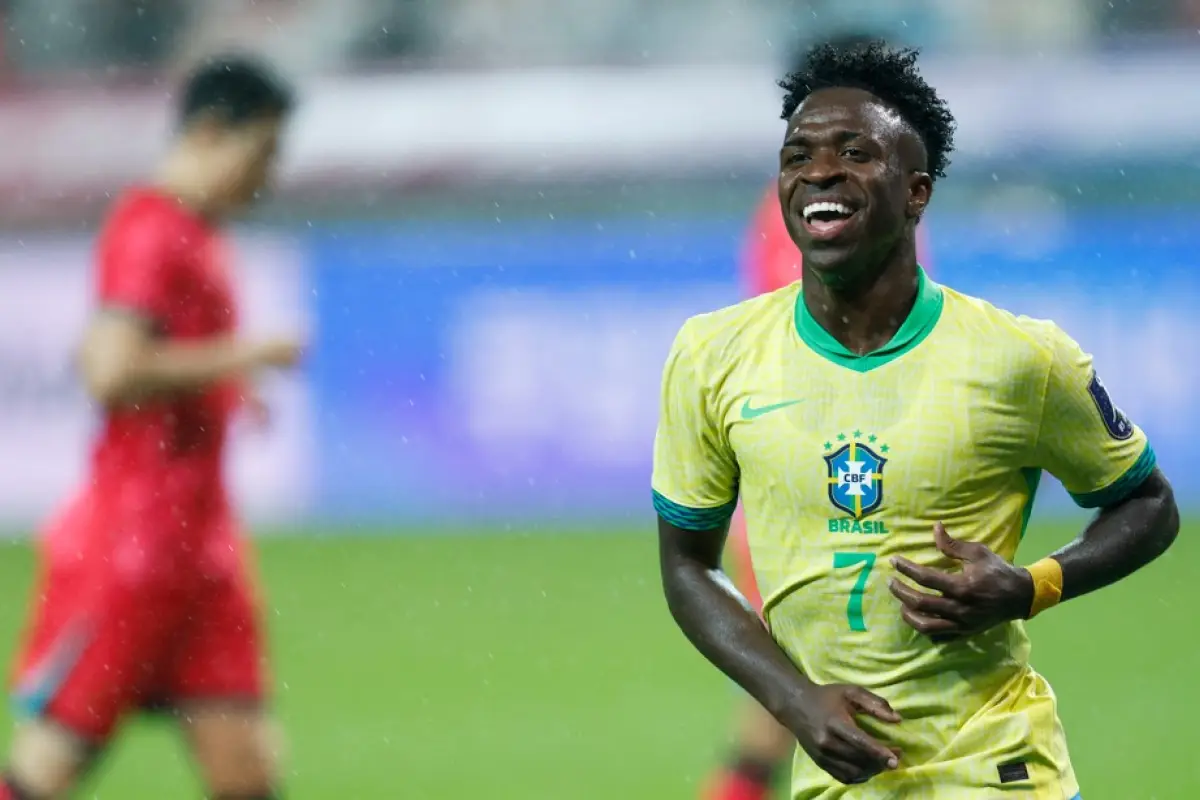 Vinícius marcó un gol en el triunfo de Brasil sobre Corea del Sur por 5-0. 