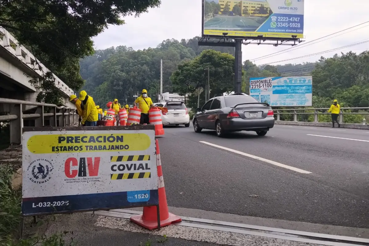 Los trabajos arrancaron a las 9:00 horas, según las autoridades viales., Dalia Santos / PMT de Villa Nueva.