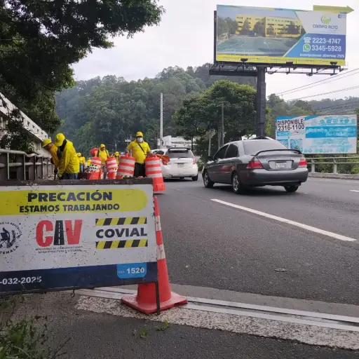Los trabajos arrancaron a las 9:00 horas, según las autoridades viales. ,Dalia Santos / PMT de Villa Nueva.
