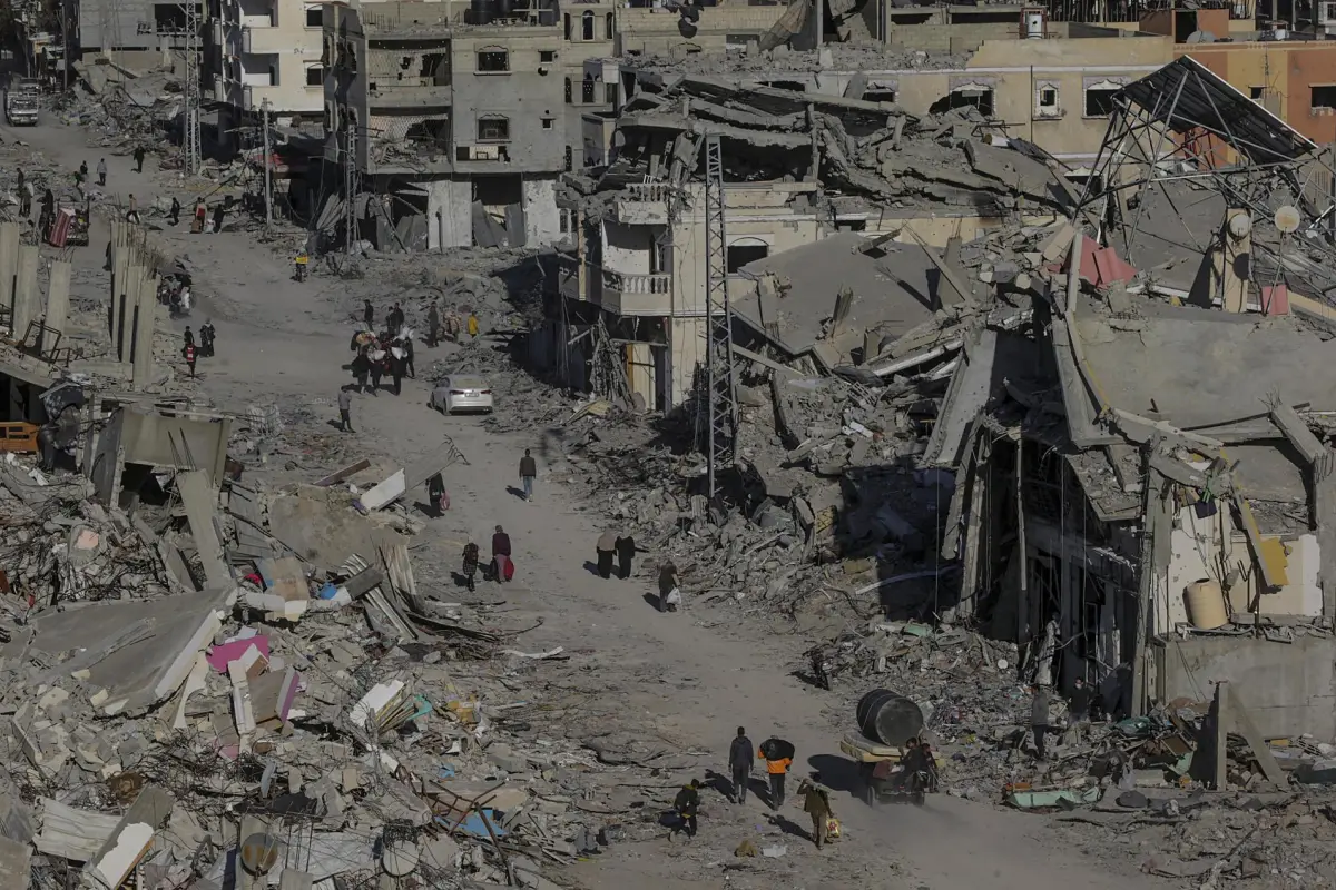 Imagen de archivo con la ciudad de Rafah destruida por los bombardeos,  EFE/EPA/MOHAMMED SABER
