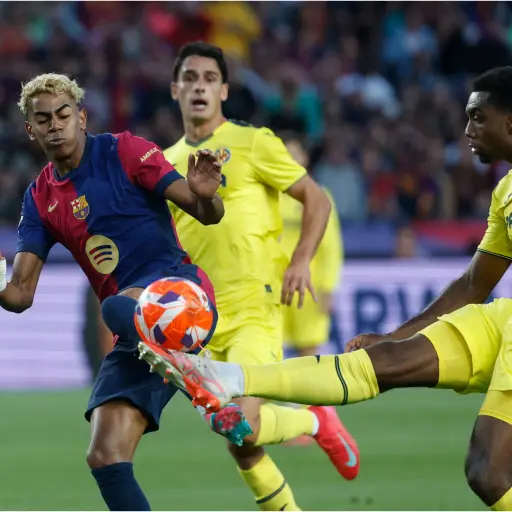 Barcelona-Villarreal en un partido de LaLiga.  ,EFE.