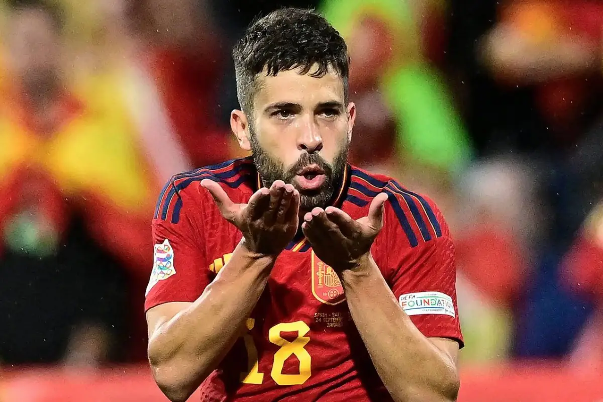 Jordi Alba con la selección de España. , Redes sociales.
