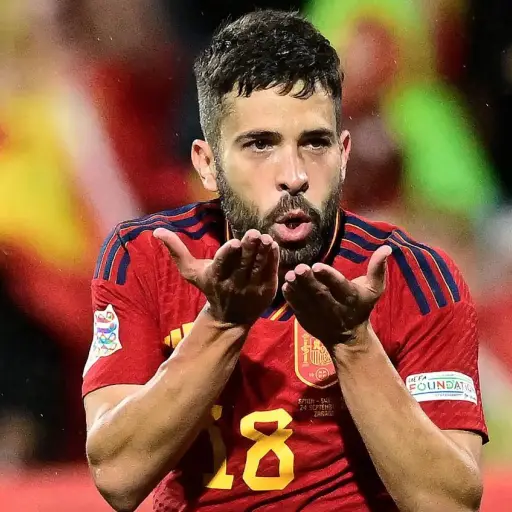 Jordi Alba con la selección de España.  ,Redes sociales.